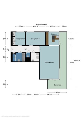 Floorplan - Pastoor Maessenstraat 7M, 6321 BV Wijlre