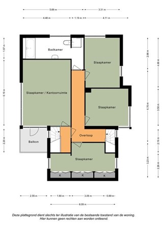 Floorplan - Hub Ortmansstraat 18, 6286 EA Wittem