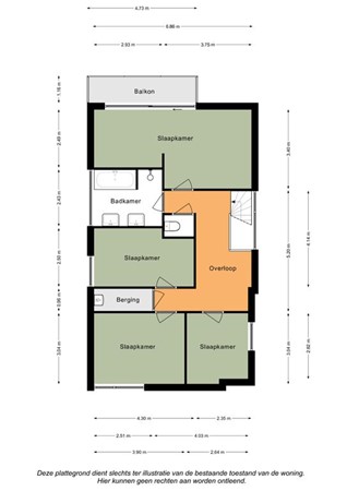 Floorplan - Court-Pendustraat 27, 6241 JP Bunde