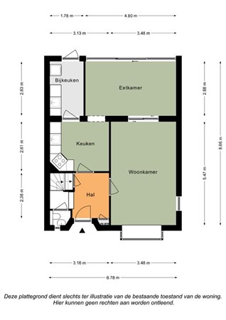 Floorplan - Kloosterraderstraat 73, 6461 CB Kerkrade