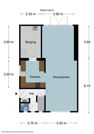 Floorplan - Prinses Beatrixstraat 1, 6271 CD Gulpen