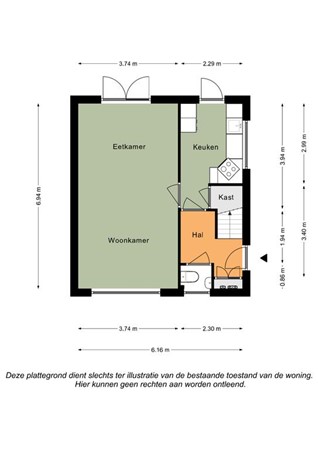 Floorplan - Prinses Christinastraat 32, 6271 CA Gulpen