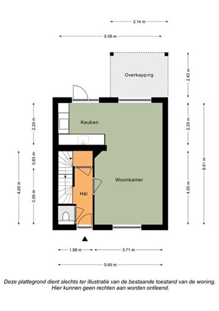 Floorplan - Grachtstraat 60, 6305 AP Schin op Geul