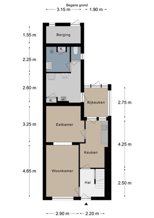 Floorplan - Hoofdstraat 36, 6281 BD Mechelen