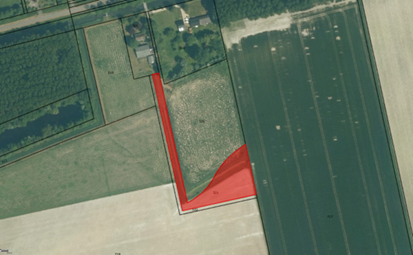Te koop: Perceel grasland, met een totale oppervlakte van 6.345 m².