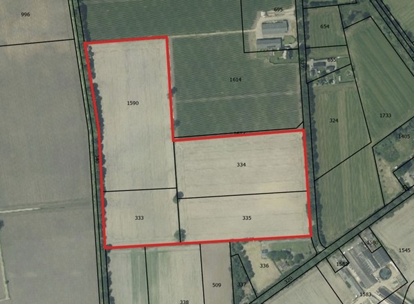 Verkocht: Te koop bij inschrijving: BOERDONK, gemeente Erp, Meerbosweg: perceel landbouwgrond: 09.92.75 HA. 