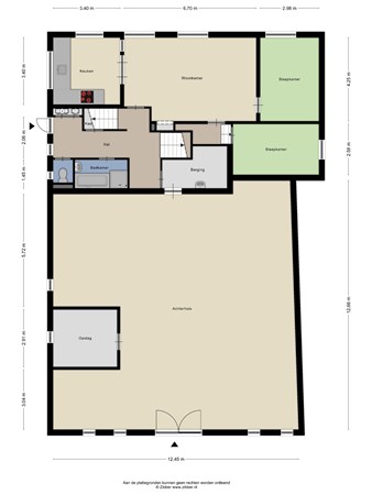 Floorplan - Molenstraat 10, 6629 KJ Appeltern