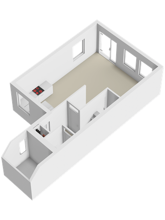 Korenmolen 125, 1622 JH Hoorn - 03 Begane grond 3D.png