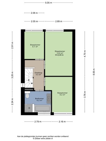 Breitnerhof 216, 1628 XP Hoorn - 03. 1e Verdieping.jpg