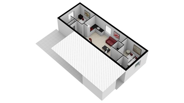 Floorplan - Nieuwesluisweg 1A611, 4511 RG Breskens