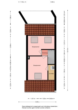 Floorplan - Meidoornstraat 14, 4506 KG Cadzand