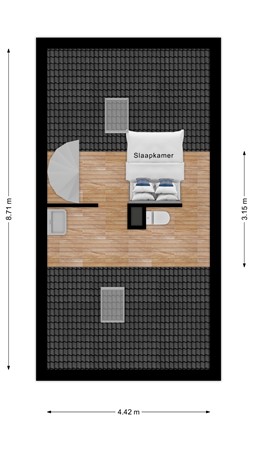 Floorplan - Schorrebloem 44, 4504 RK Nieuwvliet