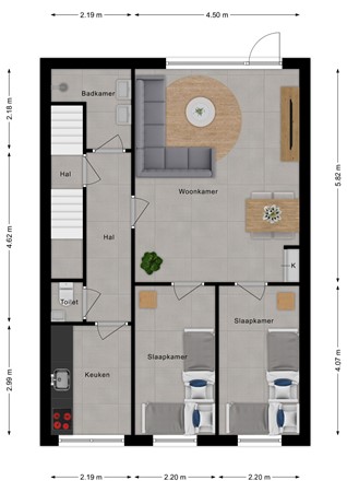 Floorplan - Vuurdoornstraat 9, 4506 KC Cadzand