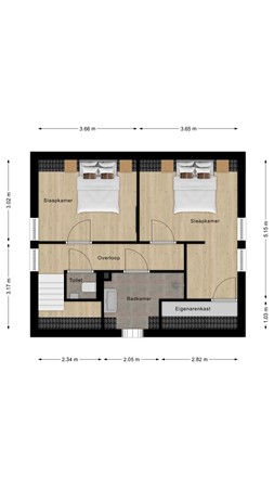 Floorplan - 'T Lage Duyn 44, 4506 GP Cadzand
