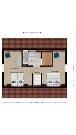 Floorplan - Baanstpoldersedijk 4-319, 4504 PR Nieuwvliet