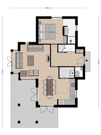 Floorplan - Duinzand 13, 4506 GG Cadzand