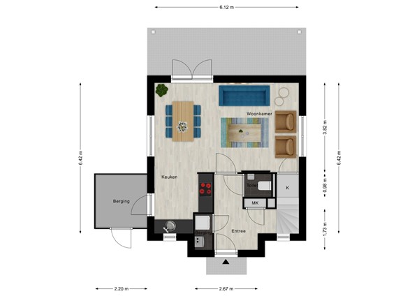Floorplan - Westduynen 53, 4506 GR Cadzand
