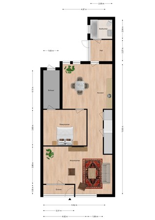 Floorplan - Dorpsstraat 24, 4504 AH Nieuwvliet