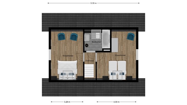 Floorplan - Baanstpoldersedijk 4-211, 4504 PR Nieuwvliet