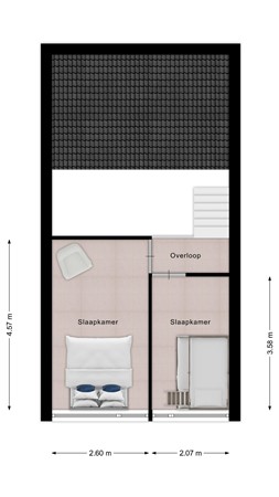 Floorplan - Merelstraat 12, 4506 KW Cadzand