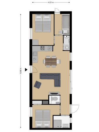 Floorplan - Nieuwesluisweg 1A601, 4511 RG Breskens