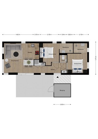 Floorplan - Zeedijk 24-322, 4504 PN Nieuwvliet