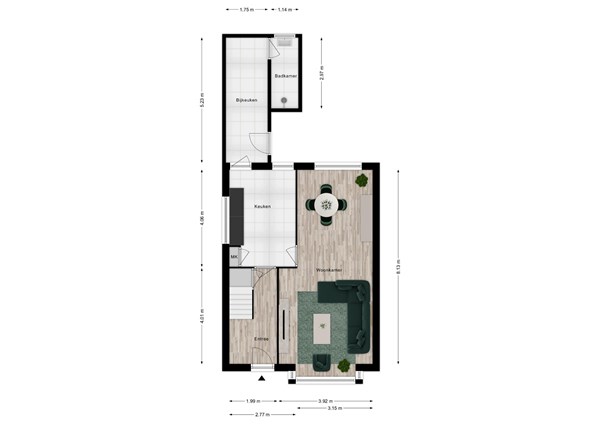 Floorplan - Badhuisweg 22, 4506 BB Cadzand