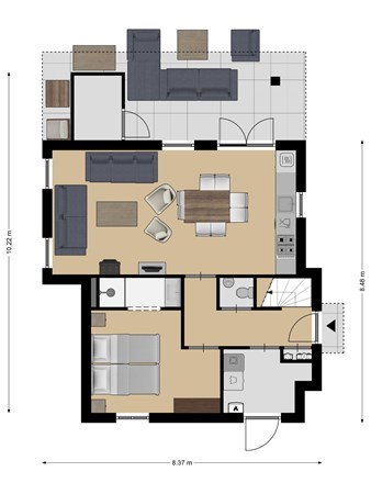 Floorplan - Westduynen 36, 4506 GR Cadzand