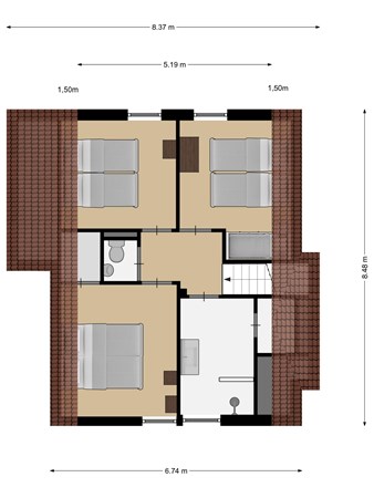 Floorplan - Westduynen 36, 4506 GR Cadzand