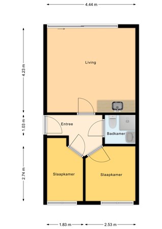 Floorplan - Schorrebloem 18, 4504 RK Nieuwvliet