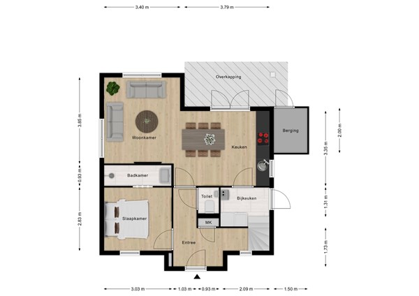 Floorplan - Laan van Cavelot 86, 4506 GB Cadzand