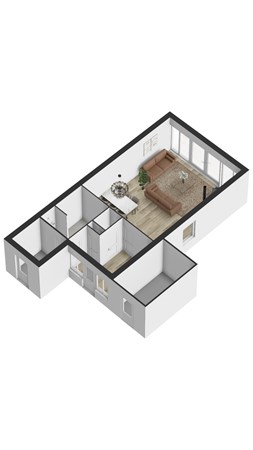 Floorplan - Westlangeweg 1A256, 4513 KM Hoofdplaat