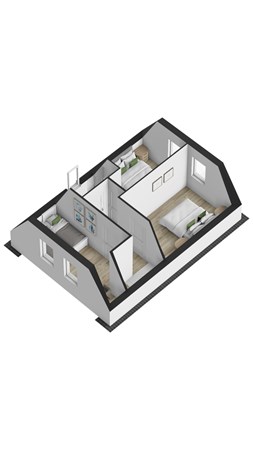 Floorplan - Westlangeweg 1A256, 4513 KM Hoofdplaat