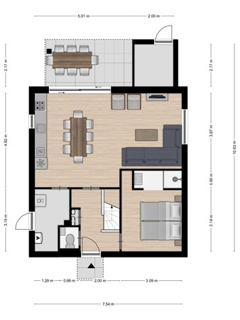 Floorplan - Zeedijk 24-307, 4504 PN Nieuwvliet