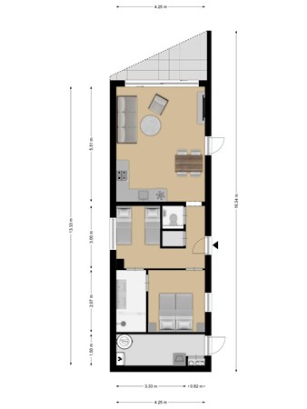 Floorplan - Langeweg 112-440, 4511 RN Breskens