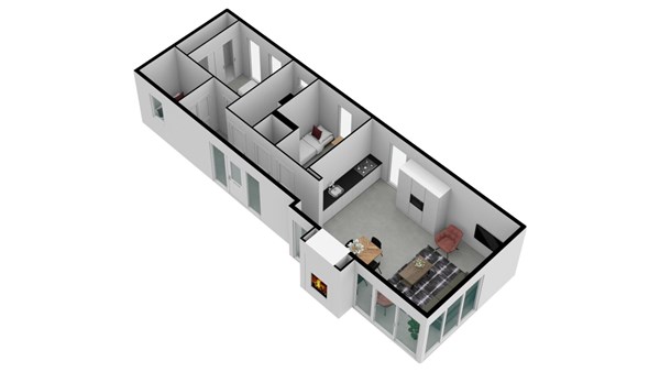 Floorplan - Mettenijedijk 33-202, 4504 Nieuwvliet