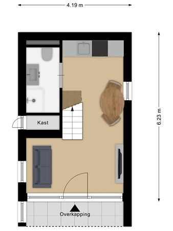 Floorplan - Langeweg 112-441B, 4511 RN Breskens