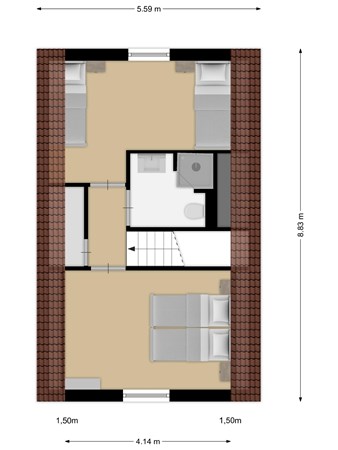 Floorplan - Zeedijk 24-208, 4504 PN Nieuwvliet