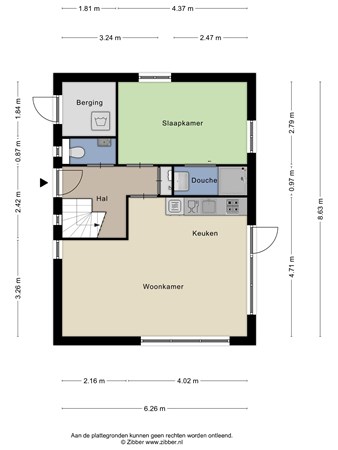 Floorplan - Baanstpoldersedijk 4-214, 4504 PR Nieuwvliet