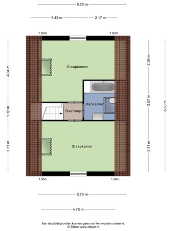 Floorplan - Baanstpoldersedijk 4-214, 4504 PR Nieuwvliet