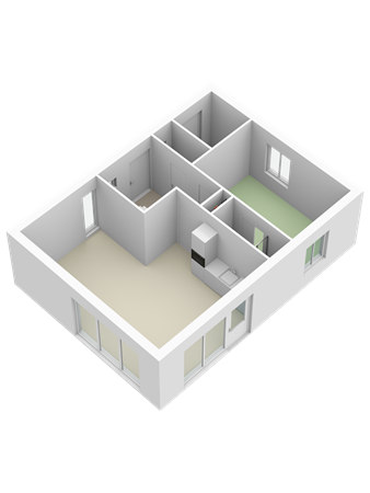 Floorplan - Baanstpoldersedijk 4-214, 4504 PR Nieuwvliet