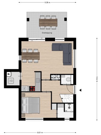 Floorplan - Zeedijk 24-562, 4504 PN Nieuwvliet