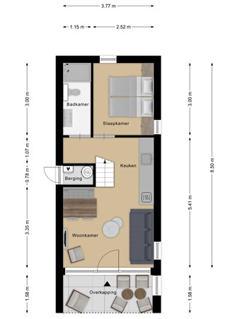 Floorplan - Zeedijk 24-907, 4504 PN Nieuwvliet