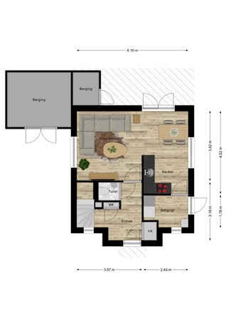 Floorplan - Noordduynen 21, 4506 GW Cadzand