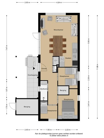 Floorplan - Zeedijk 24-241, 4504 PN Nieuwvliet