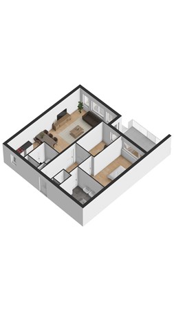 Floorplan - Dierkensteenweg 3-016, 4501 RD Oostburg