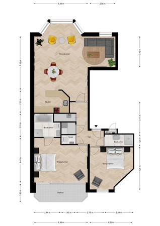 Floorplan - Boulevard de Wielingen 70-005, 4506 JL Cadzand