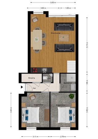 Floorplan - Wijk de Brabander 202, 4506 JD Cadzand