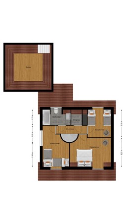 Floorplan - Westlangeweg 1A102, 4513 KM Hoofdplaat