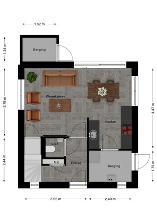 Floorplan - Zeedijk 24-365, 4504 PN Nieuwvliet